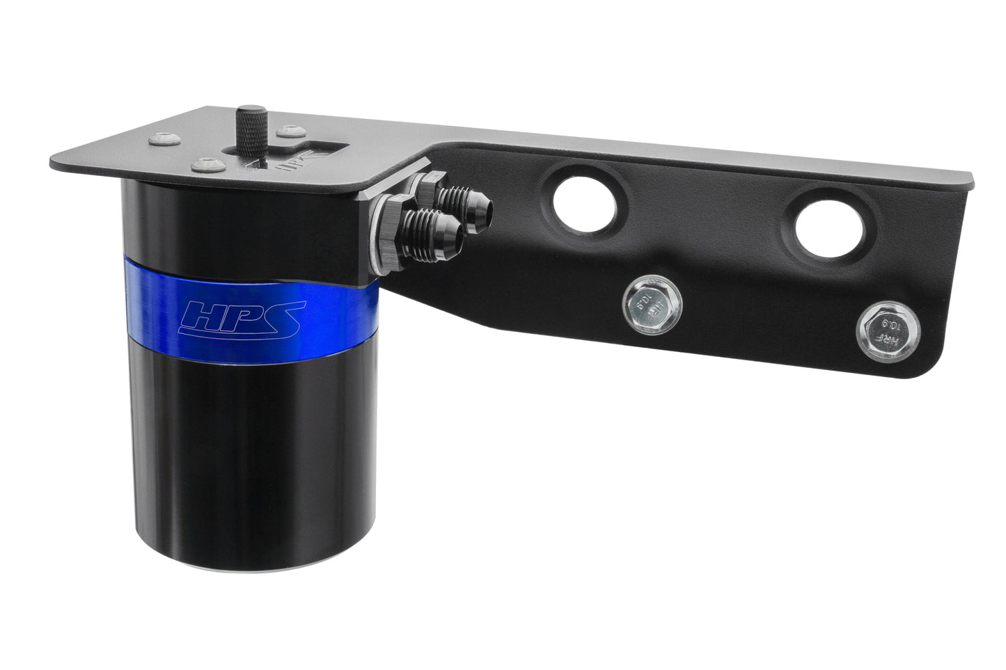 HPS Performance Billet Aluminum Oil Catch Can Kit, Blue, 860-021BL