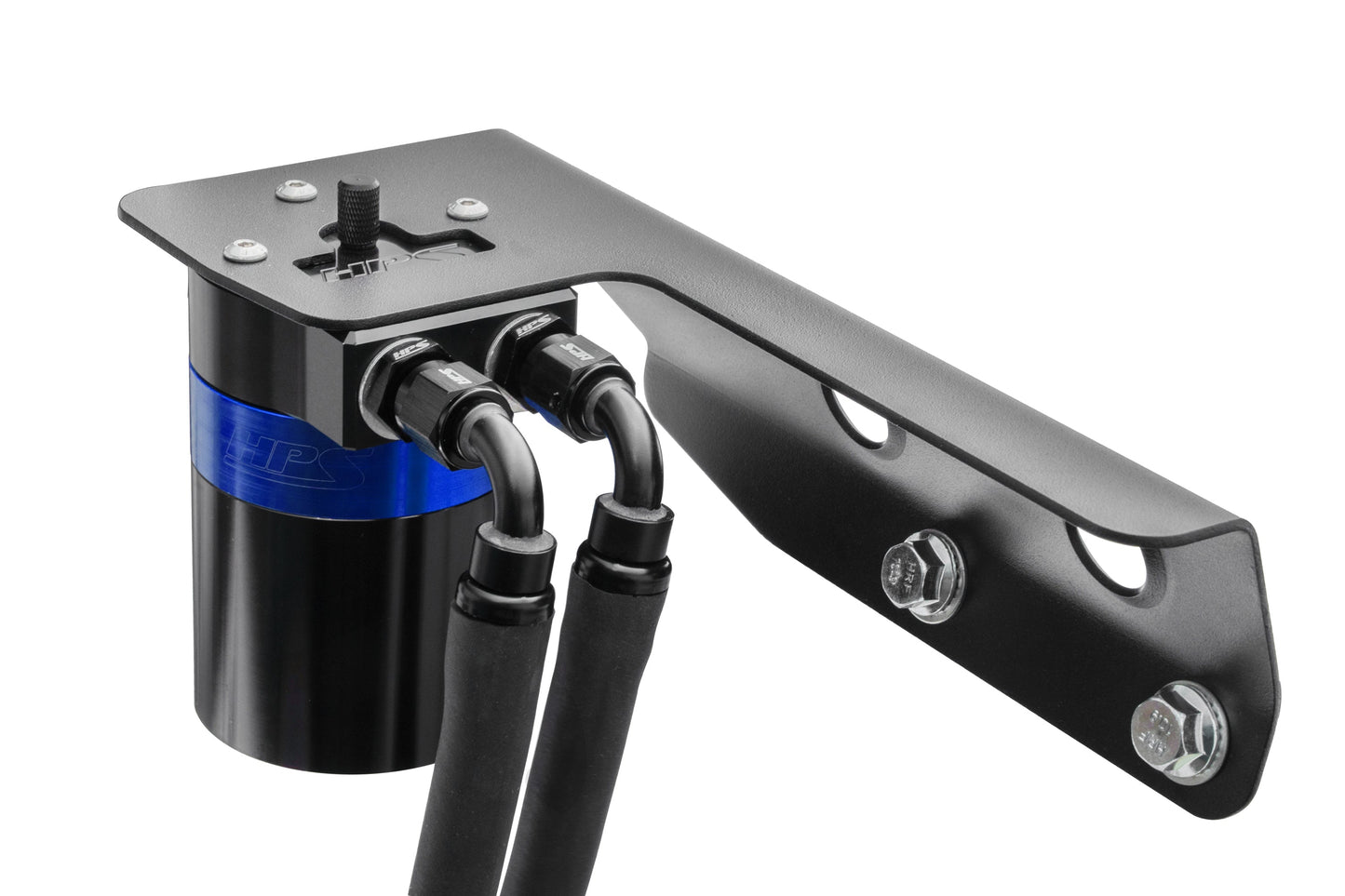 HPS Performance Billet Aluminum Oil Catch Can Kit, Blue, 860-021BL
