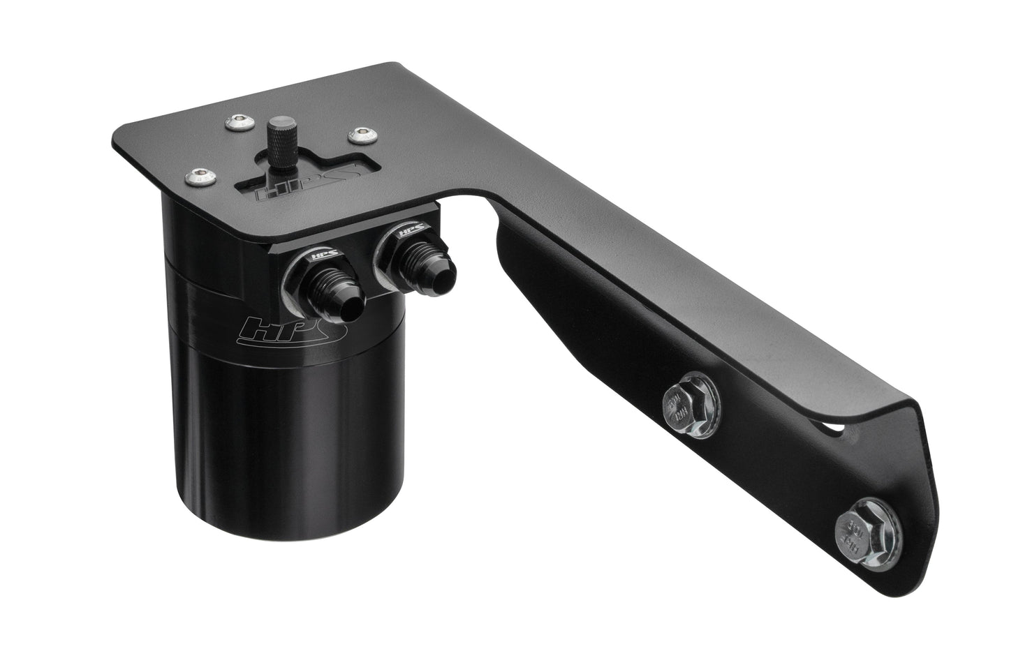 HPS Performance Billet Aluminum Oil Catch Can Kit Black 860-021WB