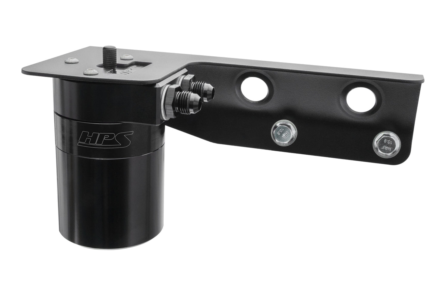 HPS Performance Billet Aluminum Oil Catch Can Kit, Black, 860-021WB