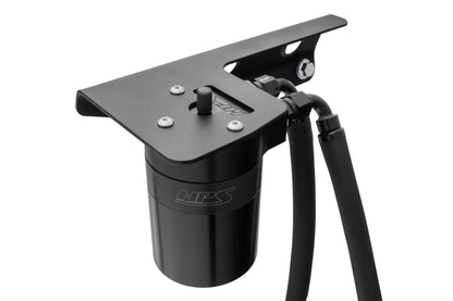 HPS Performance Billet Aluminum Oil Catch Can Kit, Black, 860-021WB