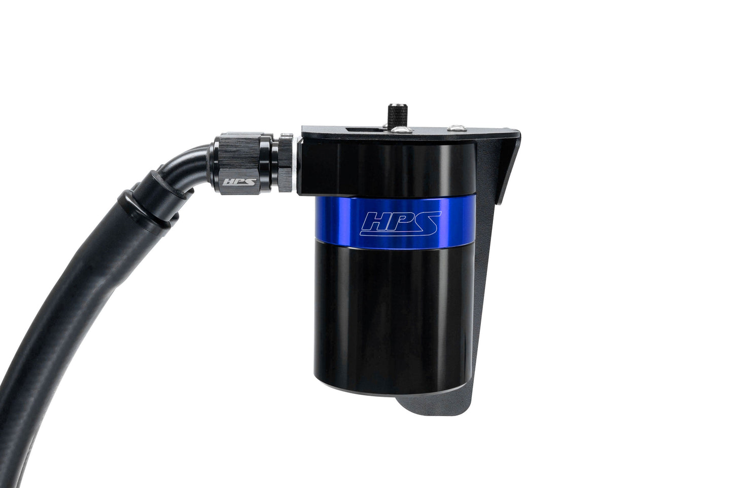 HPS Performance Billet Aluminum Oil Catch Can Kit, Blue, 860-023BL