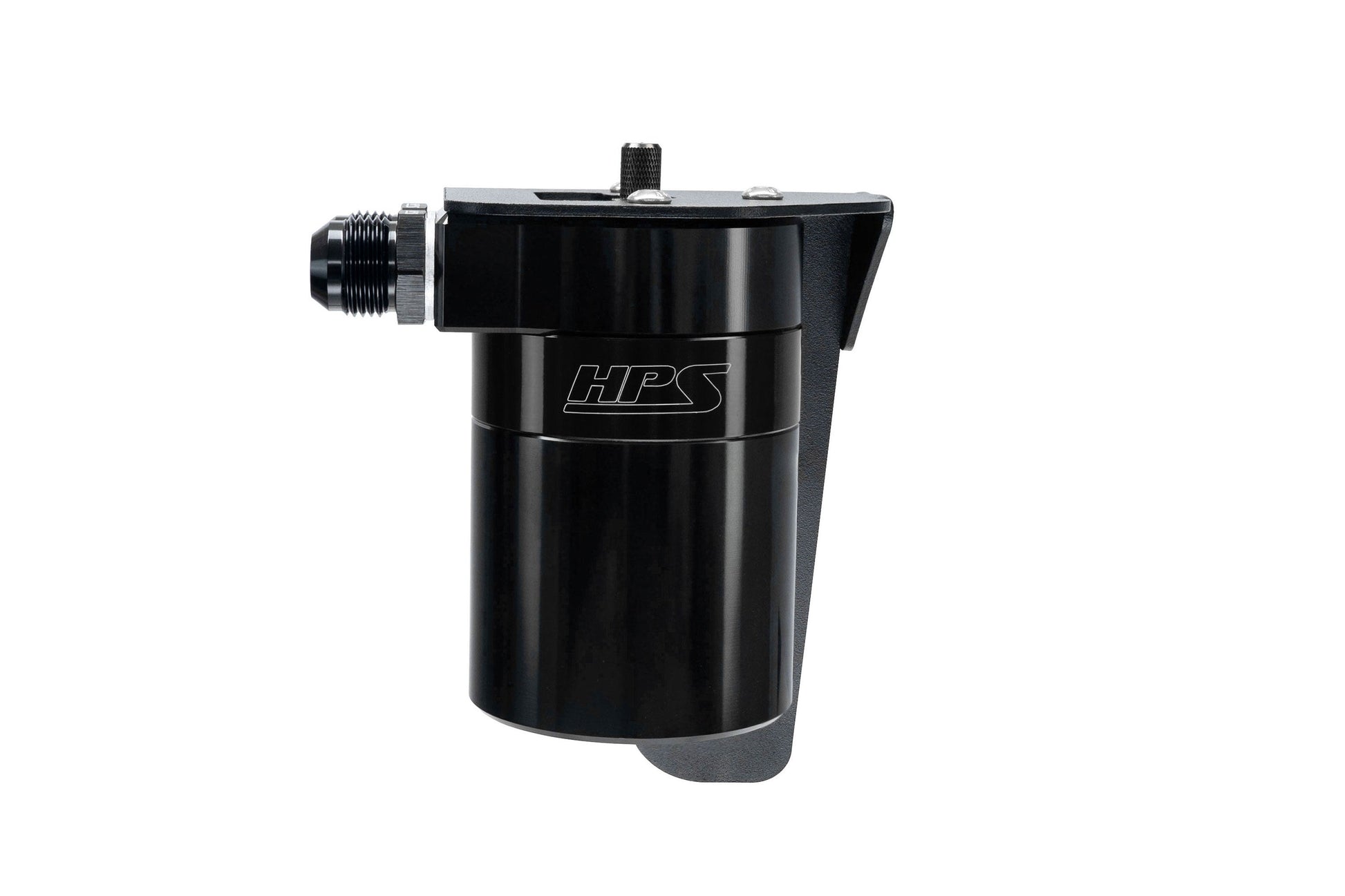 HPS Performance Billet Aluminum Oil Catch Can Kit Black 860-023WB