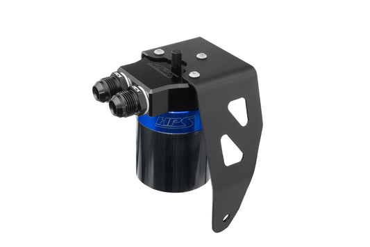 HPS Performance Billet Aluminum Oil Catch Can Kit Blue 860-024BL