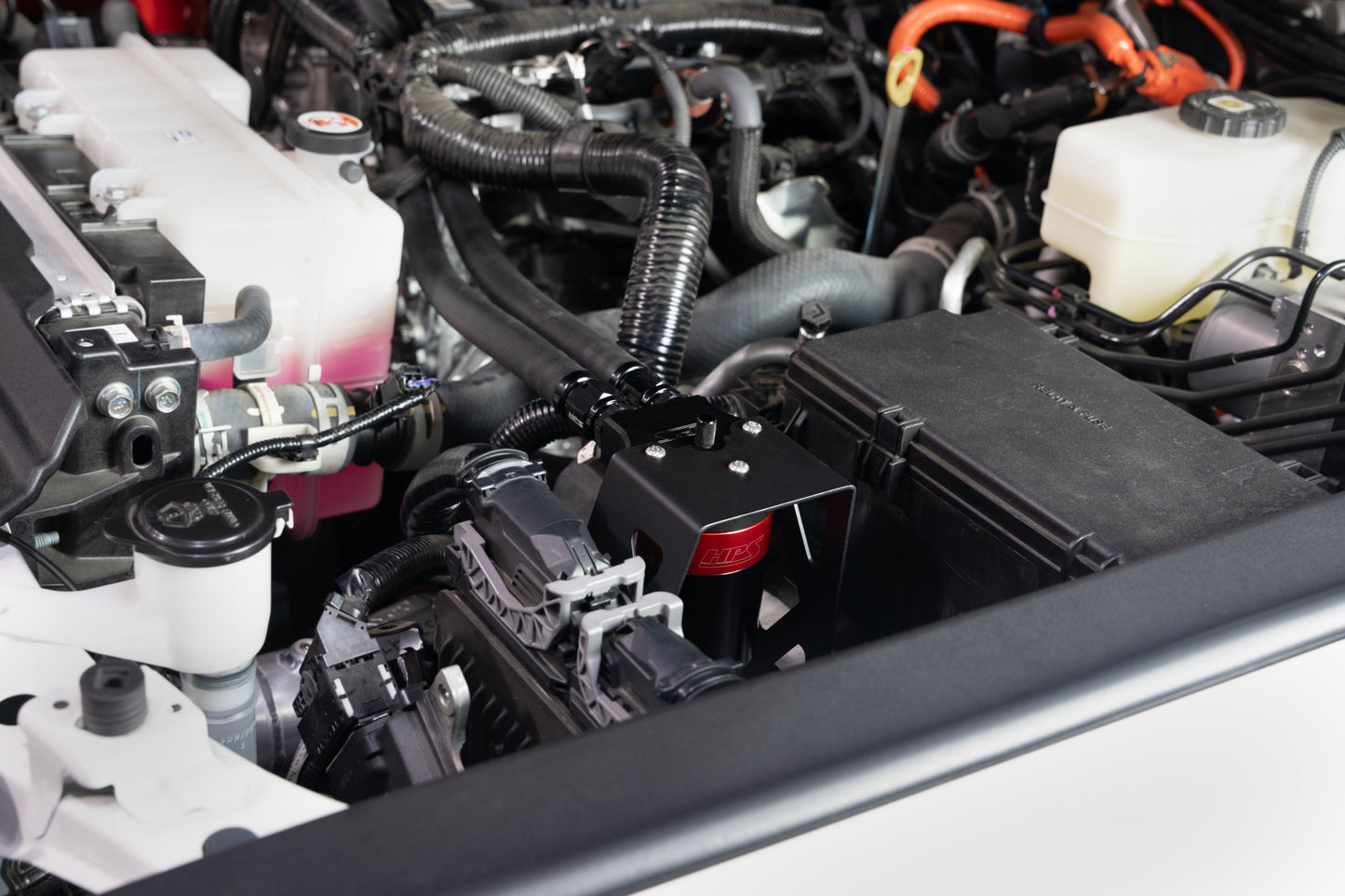 HPS Performance Billet Aluminum Oil Catch Can Kit, Black, 860-024WB