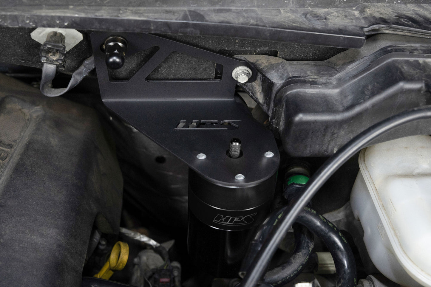 HPS Performance Billet Aluminum Oil Catch Can Kit, Black, 860-028WB