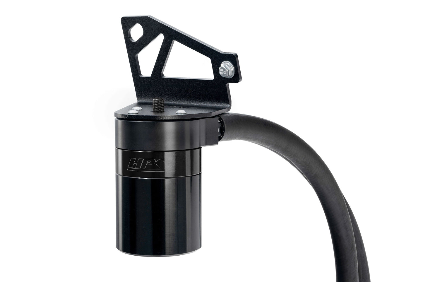 HPS Performance Billet Aluminum Oil Catch Can Kit, Black, 860-028WB