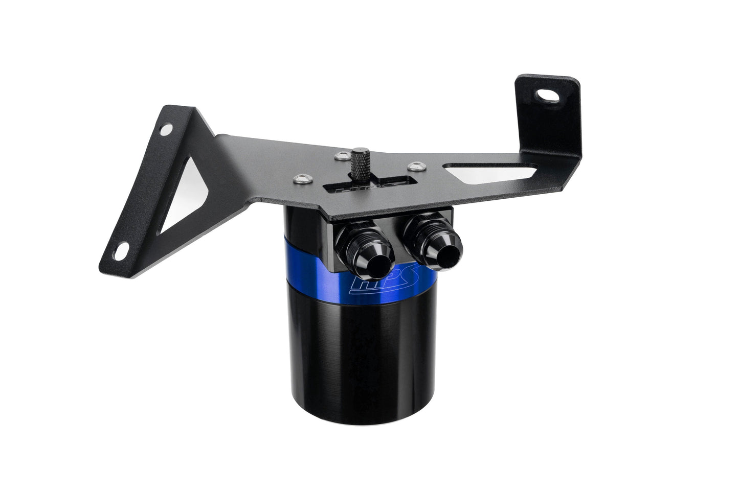 HPS Performance Billet Aluminum Oil Catch Can Kit, Blue, 860-029BL