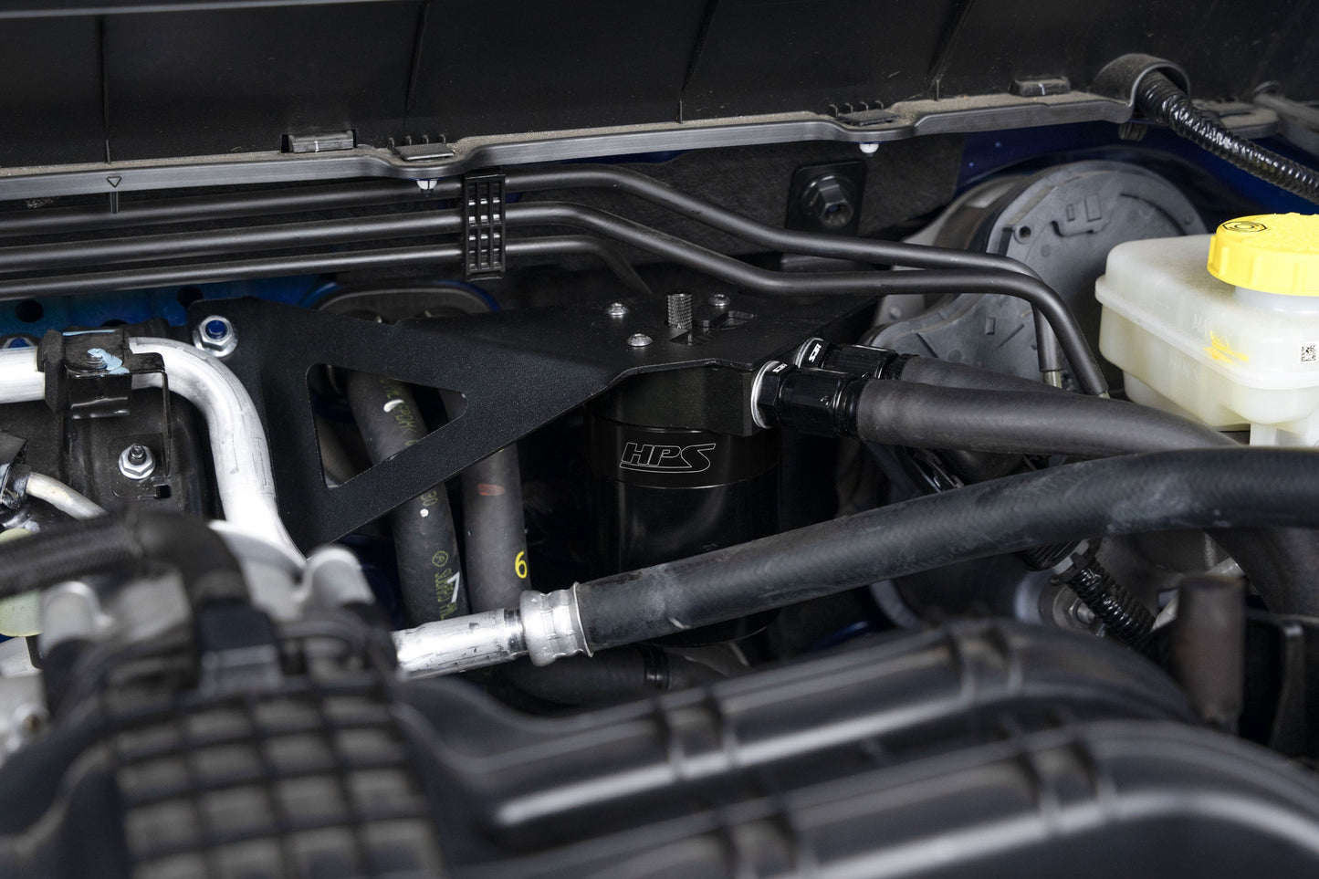 HPS Performance Billet Aluminum Oil Catch Can Kit, Black, 860-029WB