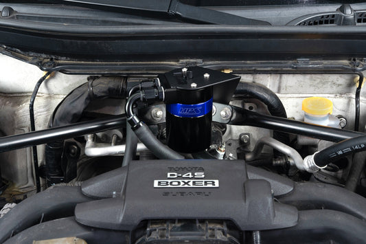 HPS Performance Billet Aluminum Oil Catch Can Kit, Blue, 860-030BL