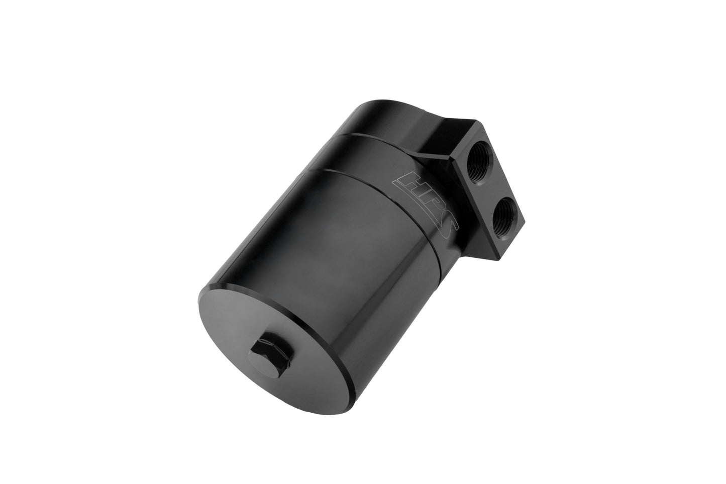 HPS Performance Billet Aluminum Oil Catch Can Kit, Black, 860-030WB