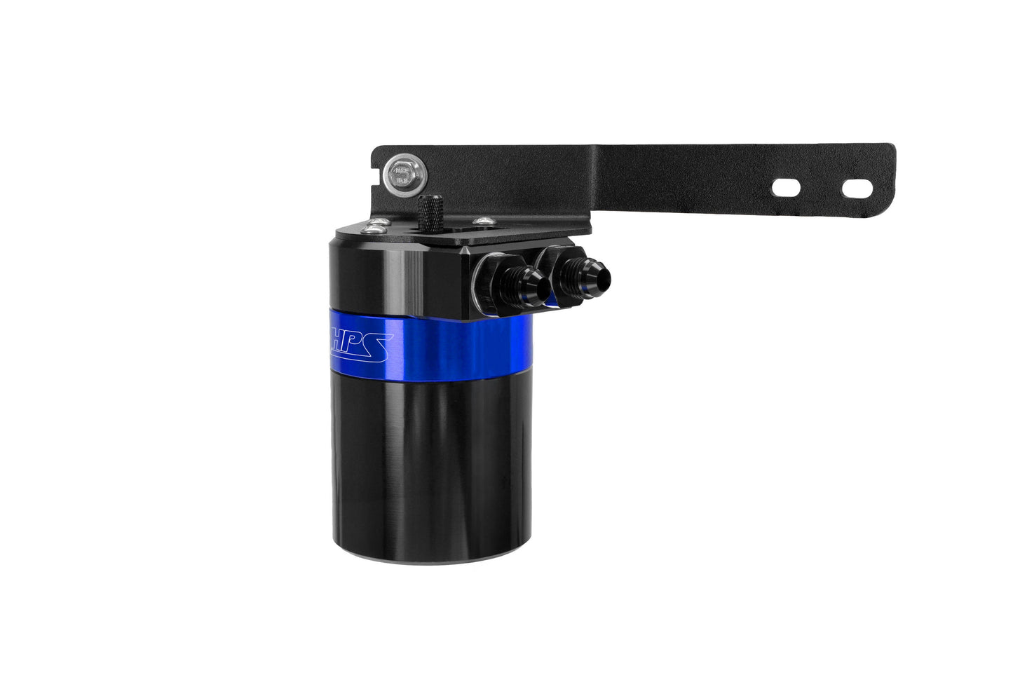 HPS Performance Billet Aluminum Oil Catch Can Kit, Blue, 860-031BL