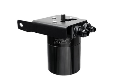 HPS Performance Billet Aluminum Oil Catch Can Kit Black 860-033WB