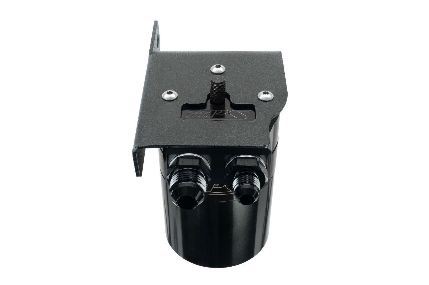 HPS Performance Billet Aluminum Oil Catch Can Kit, Black, 860-033WB
