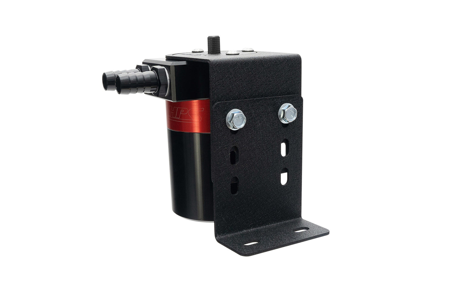 HPS Performance Aluminum Oil Catch Can Kit with 3/8" Barb Adapters and Rubber Hoses, 861-501