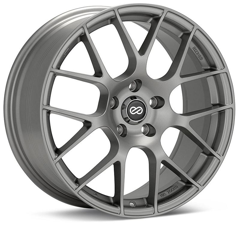Enkei Raijin 18x8.5 35mm Offset 5x114.3 Bolt Pattern 72.6 Bore Dia Titanium Gray Wheel *Min Qty 60* - Graveyard Performance