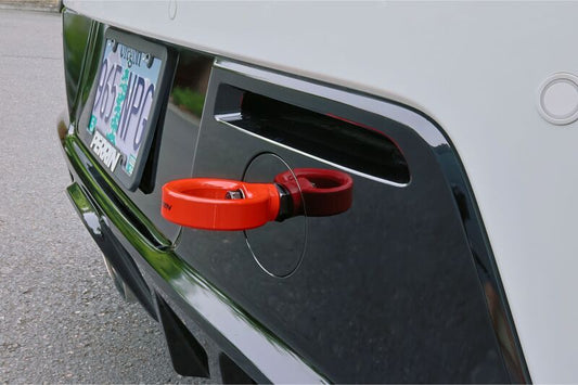 PERRIN 23-26 Toyota GR Corolla Rear Tow Hook - Red - Graveyard Performance
