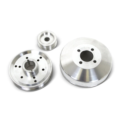 BBK 96-01 Mustang 4.6 GT Cobra Underdrive Pulley Kit - Lightweight CNC Billet Aluminum (3pc) - Graveyard Performance