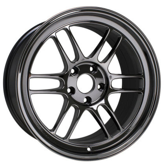 Enkei RPF1 15x7 4x100 35mm Offset 73mm Bore Black Chrome Wheel Miata 4-Lug / 02-06 Mini