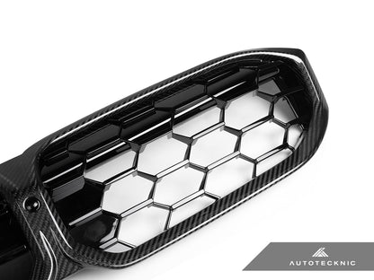 AutoTecknic Dry Carbon Fiber Honeycomb Front Grille - G20 3-Series LCI - Graveyard Performance