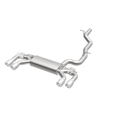 MagnaFlow Sys C/B 2015-2017 Volkswagen Golf R 3in Polished SS Quad Tip Split Rear Exit - Graveyard Performance