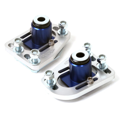BBK 79-93 Mustang Caster Camber Plate Kit - Silver Anodized Finish - Graveyard Performance