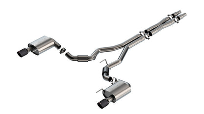 Borla 2024 Ford Mustang GT 5.0L V8 w/o Active Exhaust S-Type Cat-Back Exhaust System - Carbon Fiber - Graveyard Performance