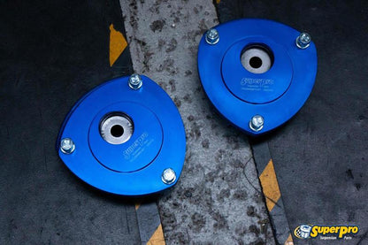 SuperPro 2015 Audi A3 Quattro Premium Front Upper Fixed Camber Offset Strut Mount Set - Graveyard Performance
