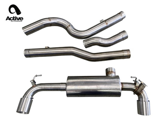 Supra Performance Cat-Back Exhaust System by AA - Supra MKV A90/A91 Rear Exhaust with 100mm brushed stainless tips