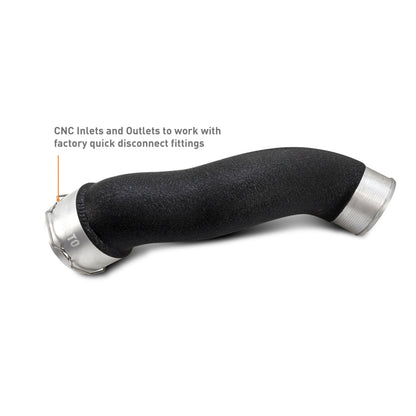 Mishimoto 2024+ Ford Mustang EcoBoost Charge Pipes -  Wrinkle Black - Graveyard Performance