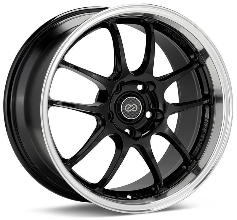 Enkei PF01 17x9 5x114.3 35mm Offset 75mm Hub Bore - Black Mach - Graveyard Performance