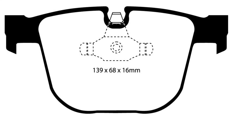 EBC 08-10 BMW M3 4.0 (E90) Yellowstuff Rear Brake Pads - Graveyard Performance