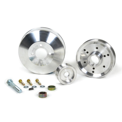 BBK 96-01 Mustang 4.6 GT Cobra Underdrive Pulley Kit - Lightweight CNC Billet Aluminum (3pc) - Graveyard Performance