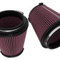 K&N 2024 Ford Mustang / GT 5.0L V8  Drop-In Replacement Air Filter (Pair)