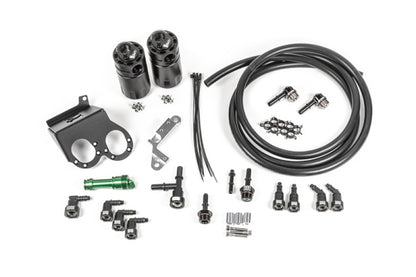 Radium Engineering 15-19 Corvette Z06 Dual Catch Can Kit Fluid Lock - Graveyard Performance