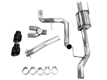 AWE 21-25 Ford F150 (14th Gen Reg Cab) Cat-Back Exhaust - 4.5in Dual Side Exit Diamond Black Tips - Graveyard Performance