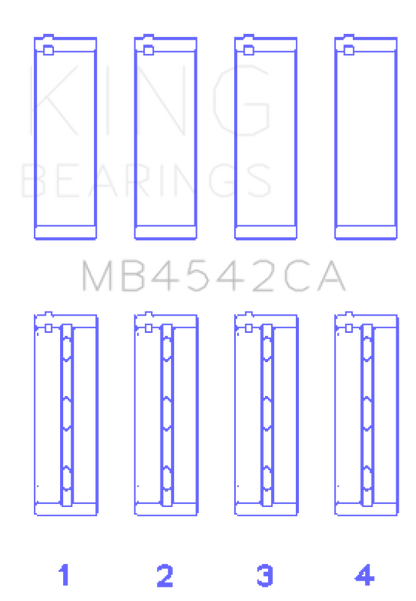 King Engine Bearings Nissan Vq20DE/Vq25Dd/Vq30DE/Dd/DET/Vq35DE (Size +0.75mm) Main Bearing Set - Graveyard Performance