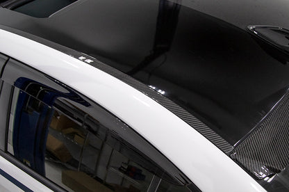 OLM LE Dry Carbon Rain Channel Guard Trim - 2015-2021 Subaru WRX / STI - Graveyard Performance
