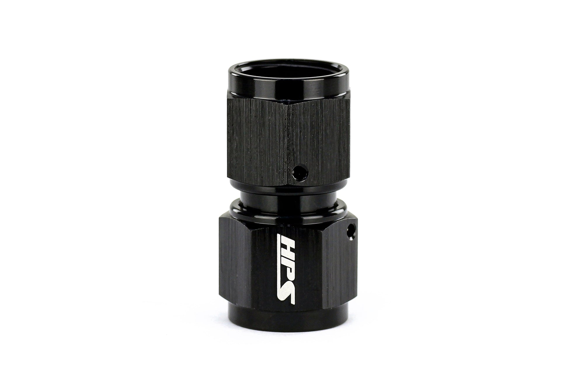 HPS Performance Straight -3 AN Female to Female Swivel Coupling Adapter Aluminum Black