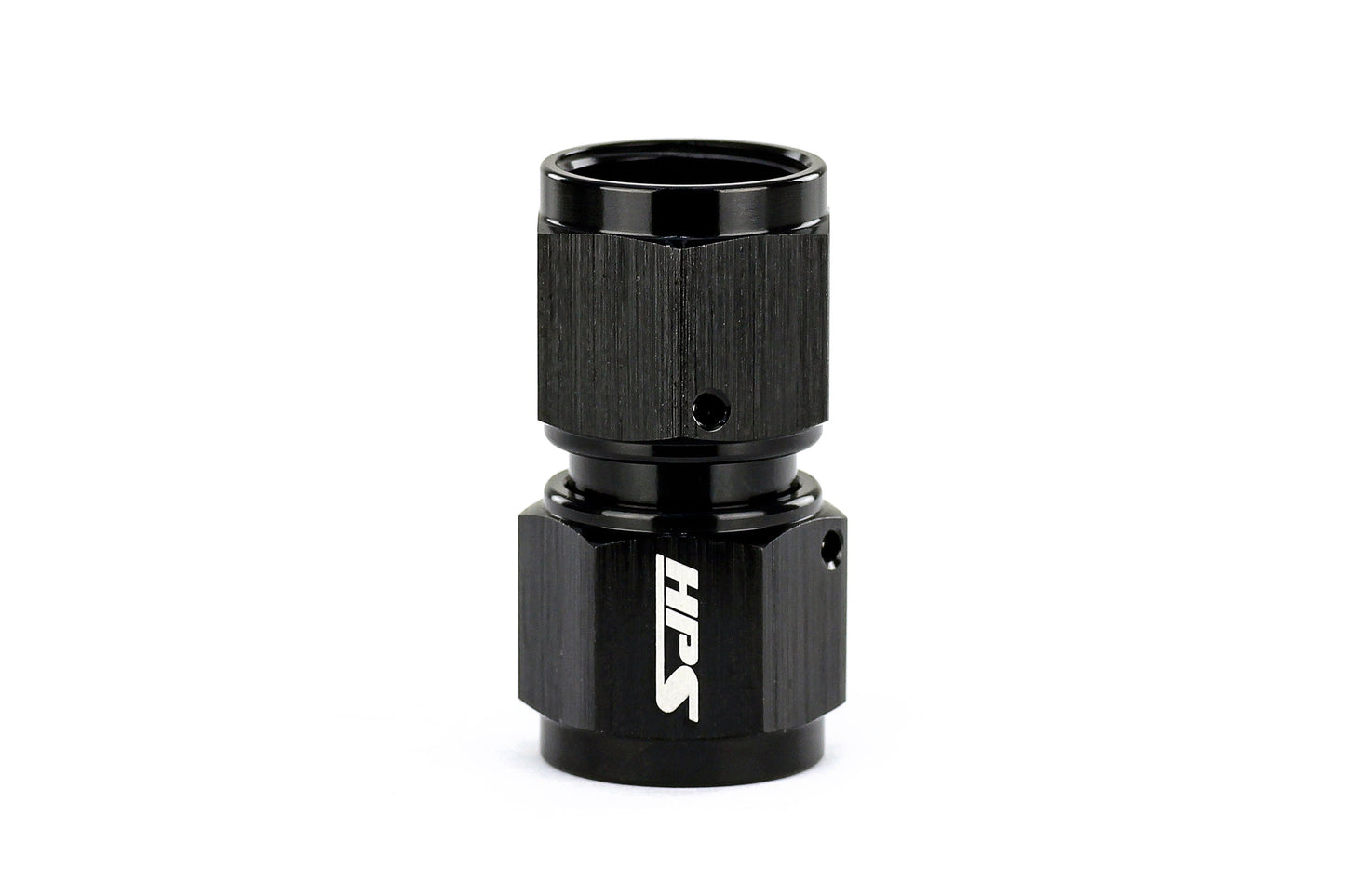 HPS Performance Straight -4 AN Female to Female Swivel Coupling Adapter Aluminum Black