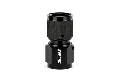 HPS Performance Straight -10 AN Female to Female Swivel Coupling Adapter Aluminum Black