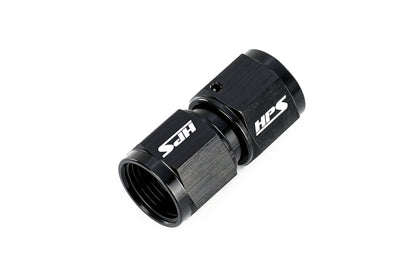 HPS Performance Straight -12 AN Female to Female Swivel Coupling Adapter, Aluminum, Black