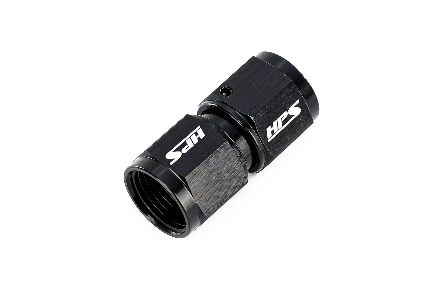 HPS Performance Straight -10 AN Female to Female Swivel Coupling Adapter, Aluminum, Black