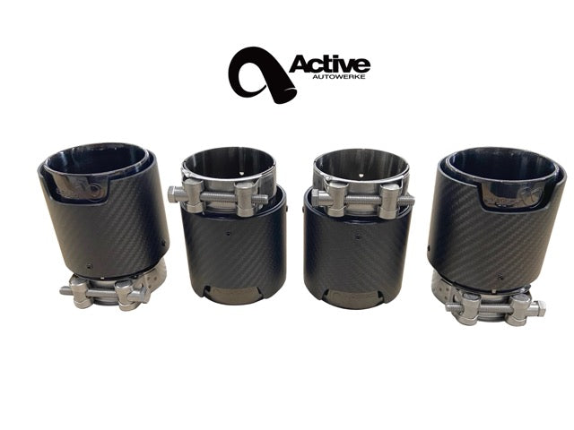 G8X BMW M2, M3 & M4 Rear Exhaust Tips - for Active exhausts - Color Matte Black - Graveyard Performance