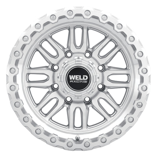 Weld Off-Road Swift 17x9in - 5x114.3 / 5x127 BP - ET-12 78.1mm CB Gloss Silver Machined Wheel & Ring