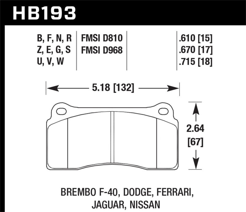 Hawk Rotora FC4 DTC-60 Race Brake Pads - Graveyard Performance