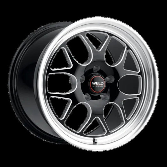 Weld Solana Drag 17x10 / 5x112 BP / ET40 / 78.1mm Bore - Gloss Black MIL DIA Wheel