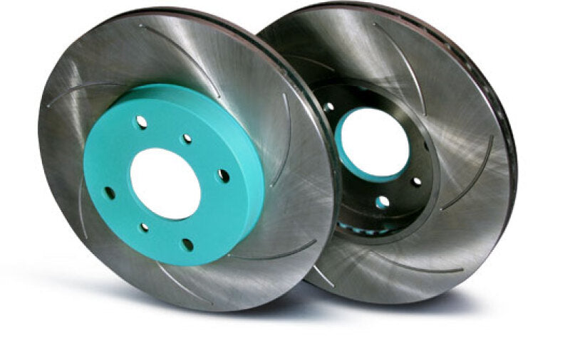 Project Mu 93-02 Toyota Supra JZA80 w/ 16in Wheels SCR Pure Plus 1pc Slotted Rotors - Front - Graveyard Performance
