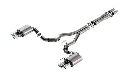 Borla 2024 Ford Mustang GT 5.0L V8 w/ Active Exhaust S-Type Cat-Back Exhaust System - Graveyard Performance