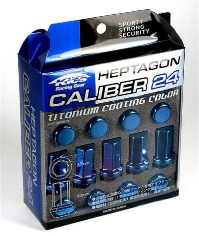 Project Kics 12X1.50 Titanium Blue Caliber Lug Nut - Graveyard Performance